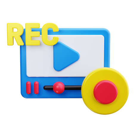 Record  3D Icon