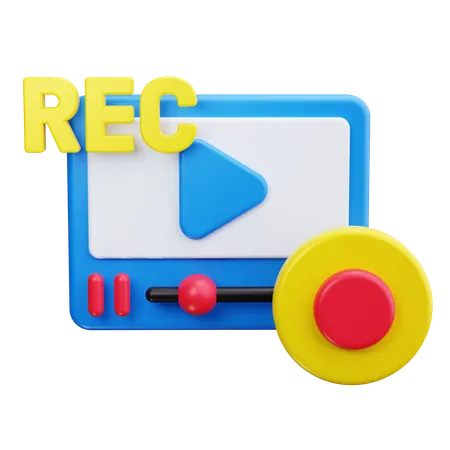 Record  3D Icon