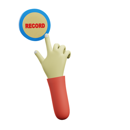 Record Click  3D Icon