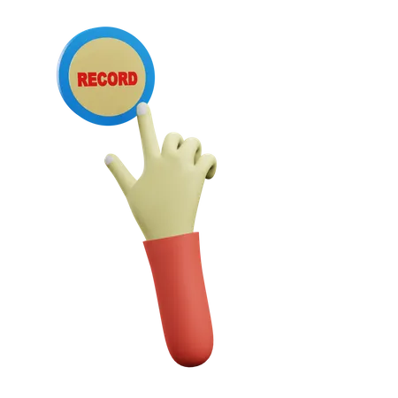 Record Click  3D Icon