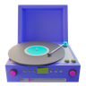 record player 3d logo