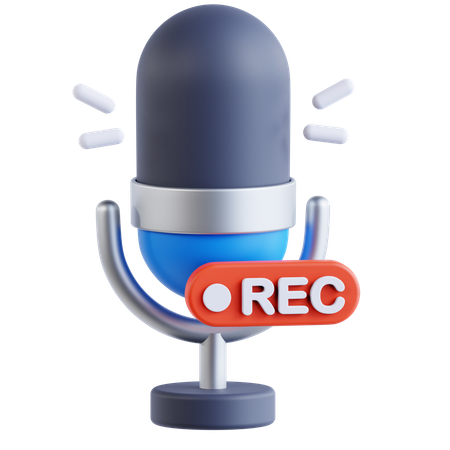 Record Podcast  3D Icon