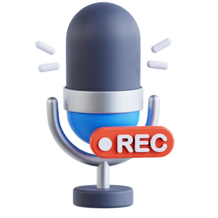 Record Podcast  3D Icon