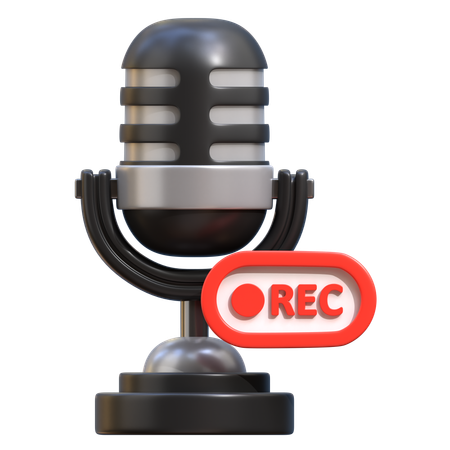 Record Podcast  3D Icon