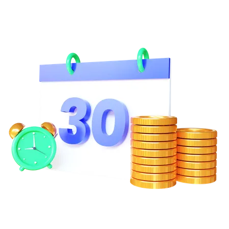 Recordatorio de pago mensual  3D Icon