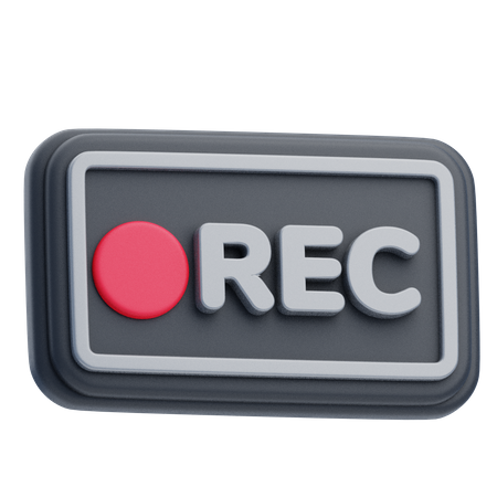 Recording  3D Icon