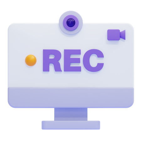 Recording  3D Icon