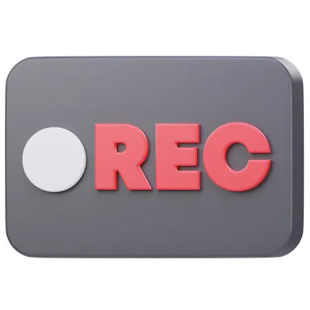 Recording  3D Icon