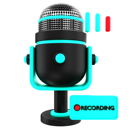 Recording  3D 아이콘