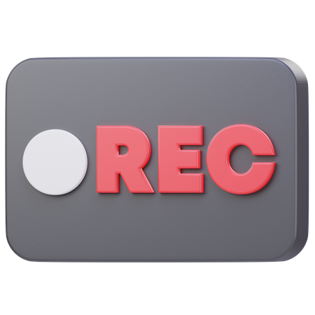 Recording  3D 아이콘