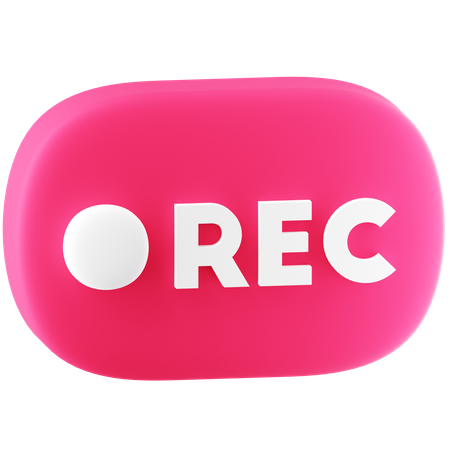 Recording Button  3D Icon