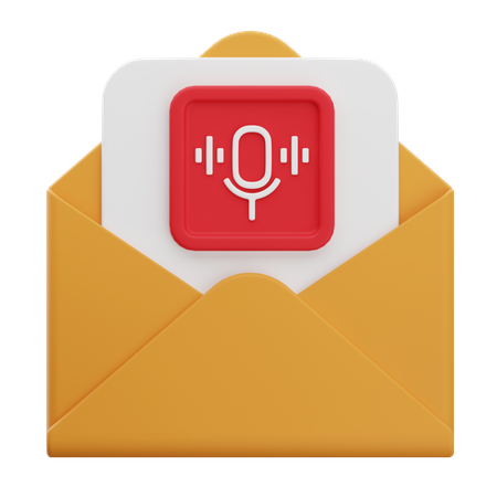 Recording Email  3D Icon