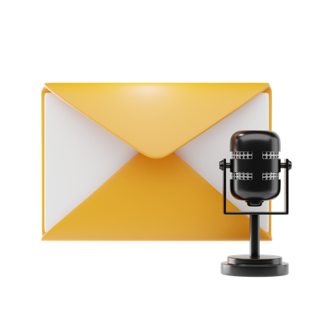 Recording Email  3D Icon