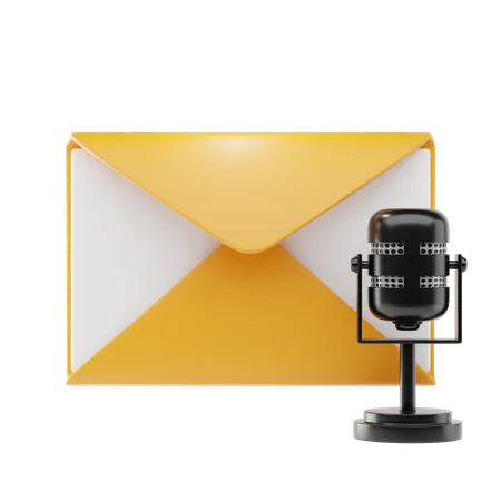 Recording Email  3D Icon