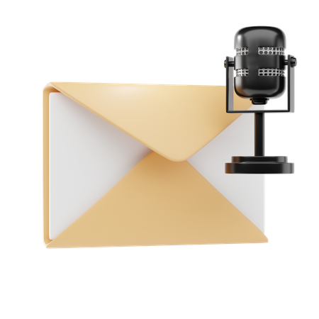 Recording Email  3D Icon