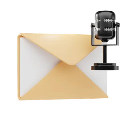 Recording Email  3D Icon