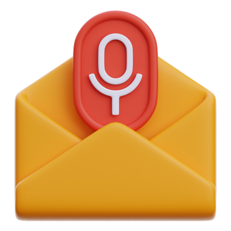 Recording Email  3D Icon