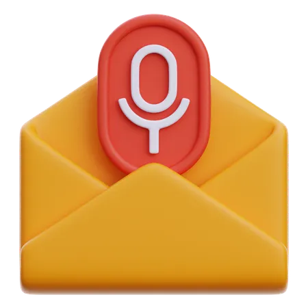 Recording Email  3D Icon