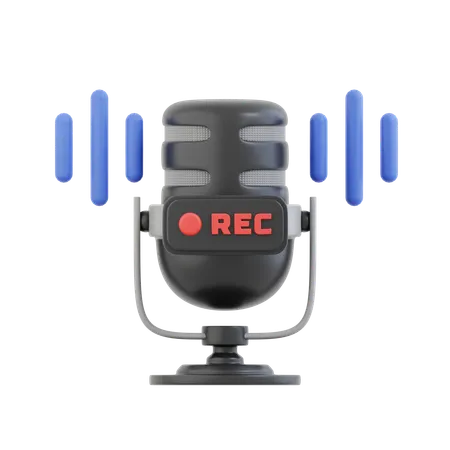 Recording Podcast  3D Icon