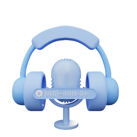 Recording podcast  3D Icon