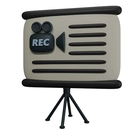 Recording Presentation  3D Icon