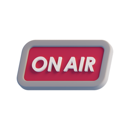 Recording Sign ON AIR  3D Icon