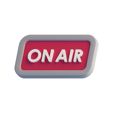 Recording Sign ON AIR  3D Icon