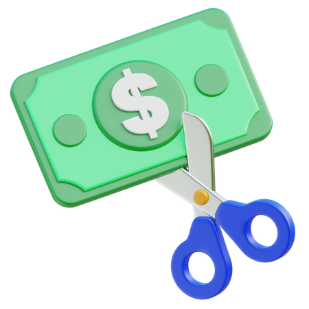 Recorte de dinero  3D Icon