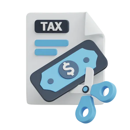 Reducción de impuestos  3D Icon
