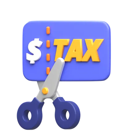 Recortes de impuestos  3D Icon