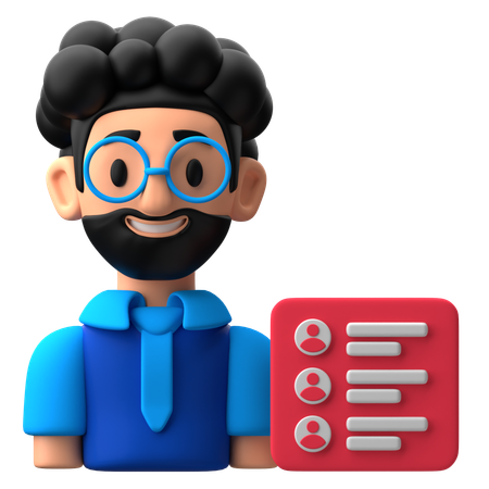 Recruiter Male  3D Icon