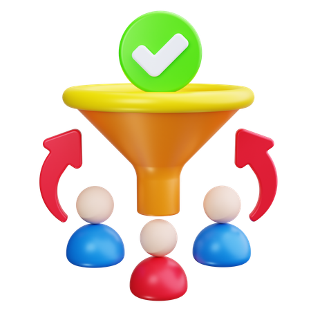 Recruitment Funnel  3D Icon