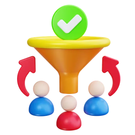 Recruitment Funnel  3D Icon