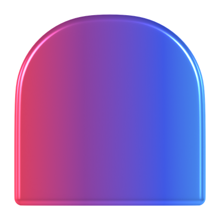 Rectangle arrondi  3D Icon