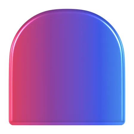 Rectangle arrondi  3D Icon