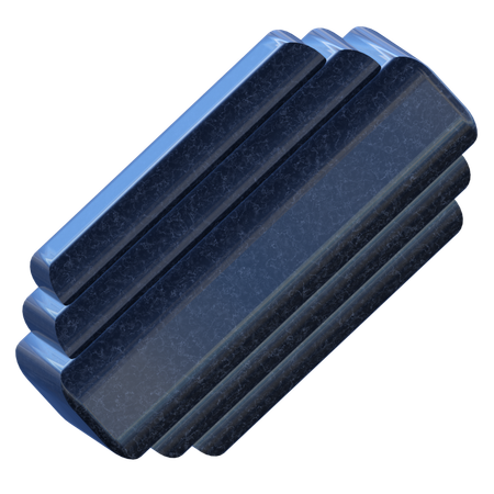직사각형 큐브 모양  3D Icon