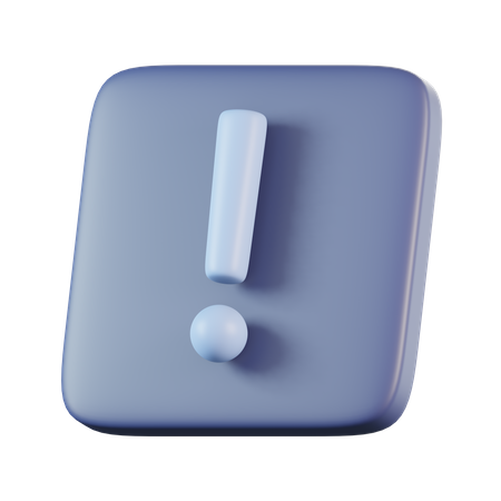 Rectangle Exclamation Sign  3D Icon
