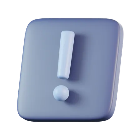 Rectangle Exclamation Sign  3D Icon