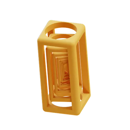 Filaire rectangle infini  3D Illustration