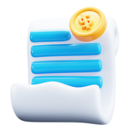 Reçu  3D Icon