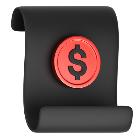 Reçu de paiement  3D Icon