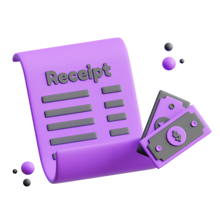 Reçu  3D Icon