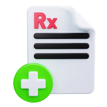 Reçu médical  3D Icon