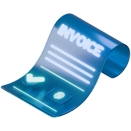 Reçu numérique  3D Icon