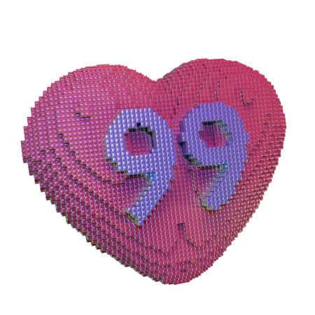 Recuento de corazones  3D Icon