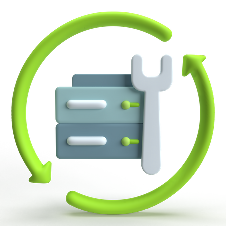 Recuperação de servidor  3D Icon