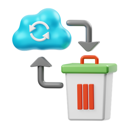 Recuperación de datos en la nube  3D Icon