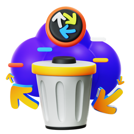 Recuperación de datos en la nube  3D Icon