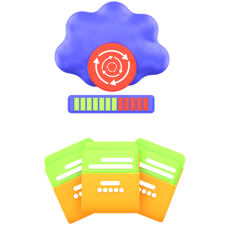 Recuperación de datos en la nube  3D Icon