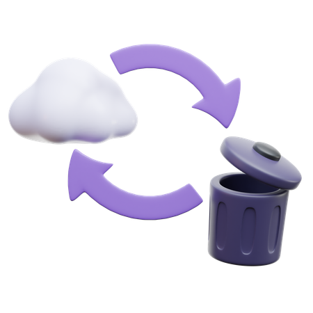 Recuperación de datos en la nube  3D Icon
